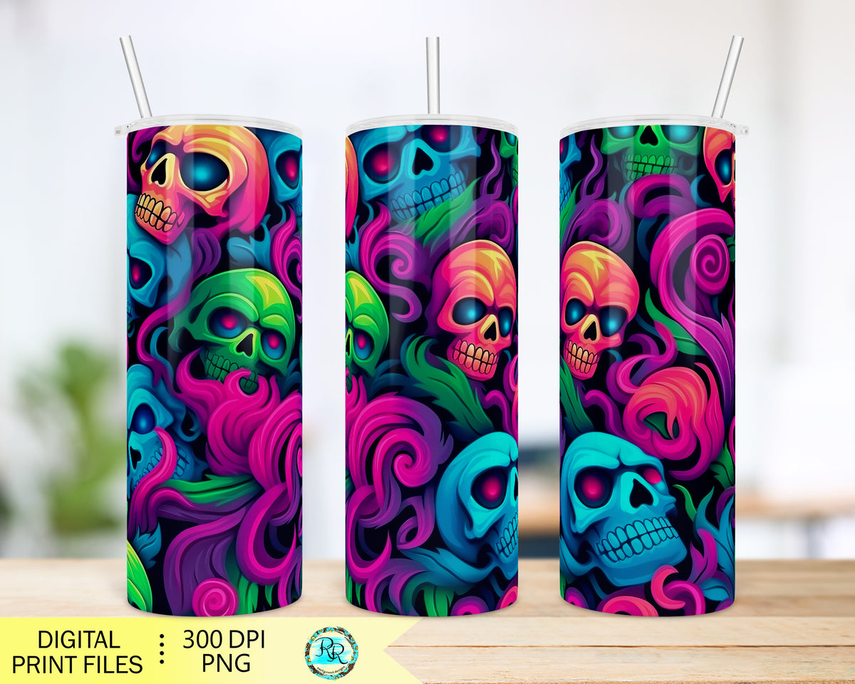 New! Designs 20 Oz Tumblers Halloween Neon-942 – Web On Digital