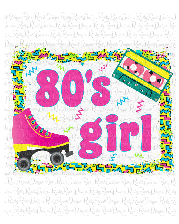 80's girl sublimation png