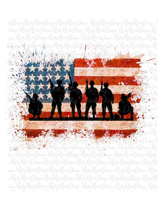American soldiers png, patriotic sublimation designs downloads, American flag splash png, printable artwork