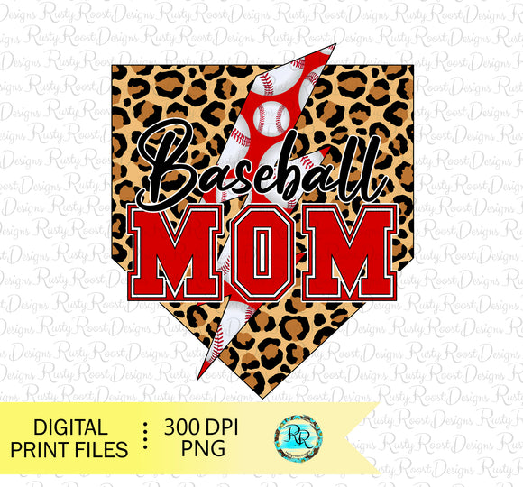 Baseball Mom Png, Baseball sublimation designs downloads, leopard Baseball, Baseball Mama, Printable designs