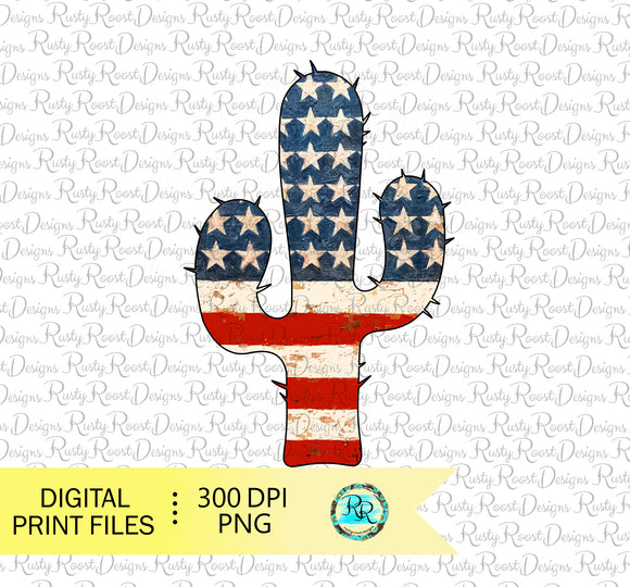 Cactus flag png, Cactus sublimation designs downloads, USA cactus flag, printable designs