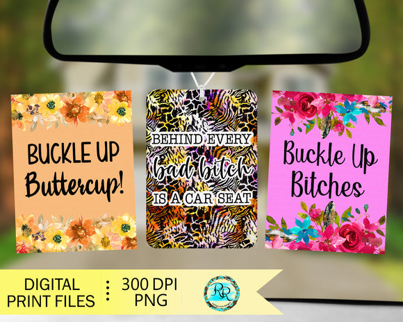 Buckle up Buttercup PNG, Car freshener sublimation designs downloads, Air freshener PNG, Printable designs