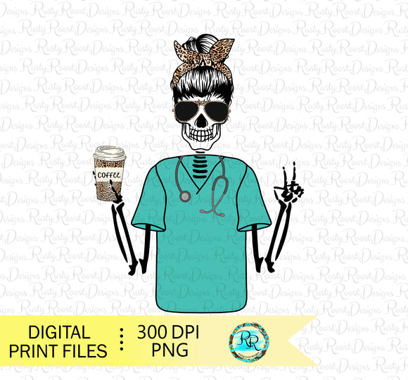 Skeleton Nurse Png, Coffee sublimation designs downloads, Coffee skeleton, printable designs