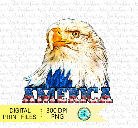 America Eagle sublimation designs, Patriotic Png designs, printable designs