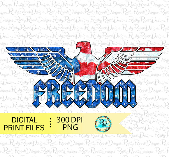 Freedom Eagle Png sublimation designs downloads, 4th of July Png, Patriotic Png designs, USA printable designs