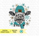 Freezin Season PNG, Cow Png, Freezing Png, Winter shirt designs, Christmas sublimation, digital download, printable design