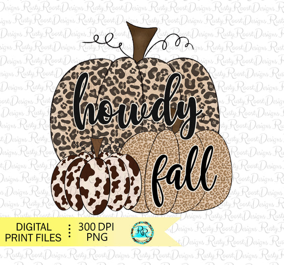 Howdy Fall png, Fall sublimation designs downloads, Cowhide pumpkins, Western Pumpkin PNG, Fall PNG, printable design