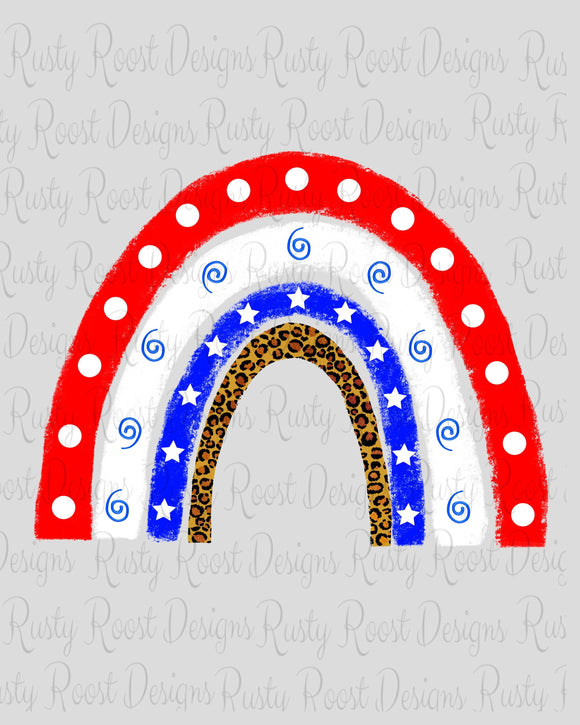 American rainbow png, Patriotic sublimation designs downloads, 4th of July png, printable artwork