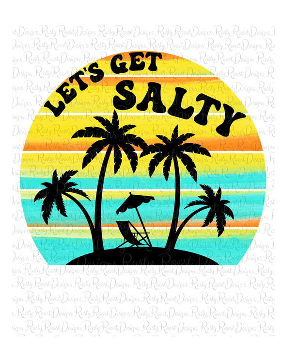 Let's get salty Png, Summer sublimation designs downloads, Beach t-shirt designs