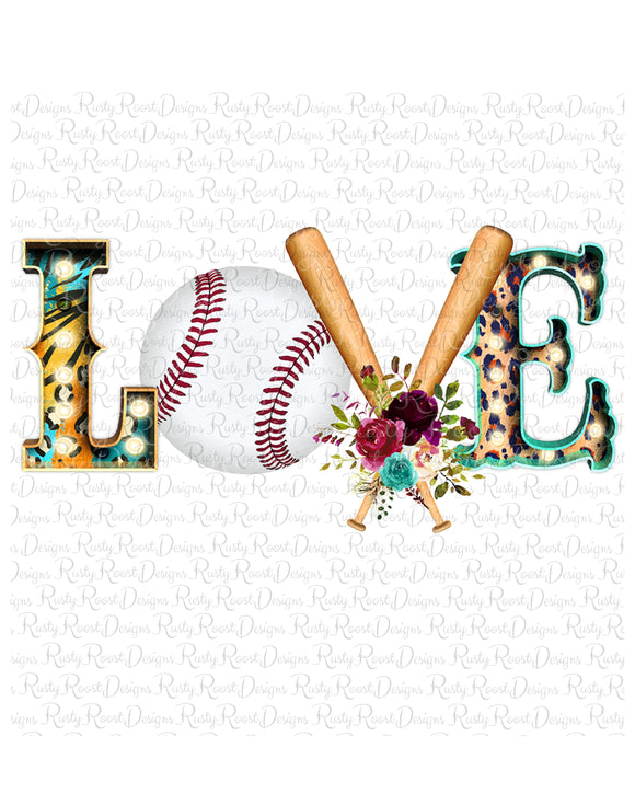 Baseball Love png, baseball sublimation designs downloads, digital download, baseball png design, sublimation graphics, printable designs