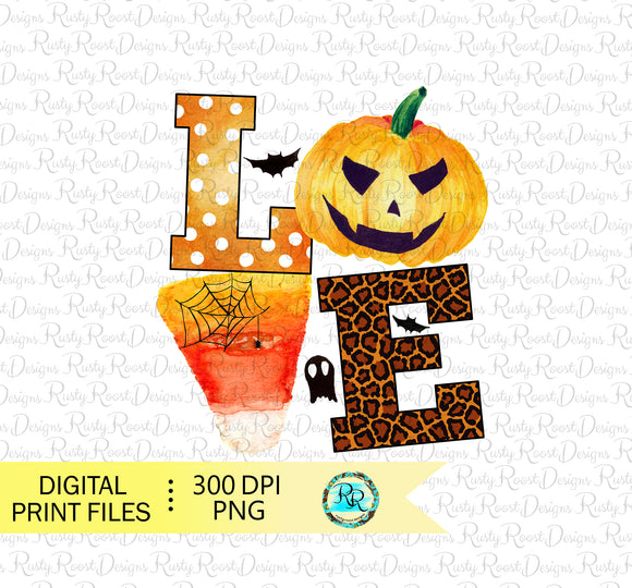 Love Halloween png, Halloween sublimation designs downloads, printable designs