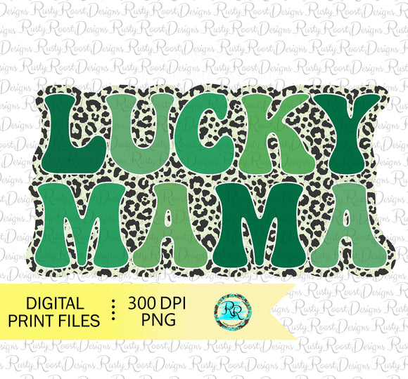 Lucky Mama sublimation designs downloads, St. Patrick's Day digital design, printable design
