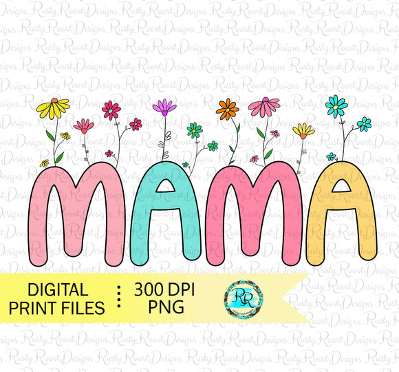 Mama floral PNG, Mama sublimation designs downloads, Mom shirt design, Printable designs