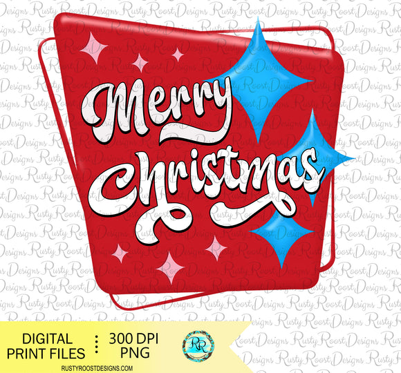 Merry Christmas Retro sublimation designs downloads, Retro Christmas PNG, printable design