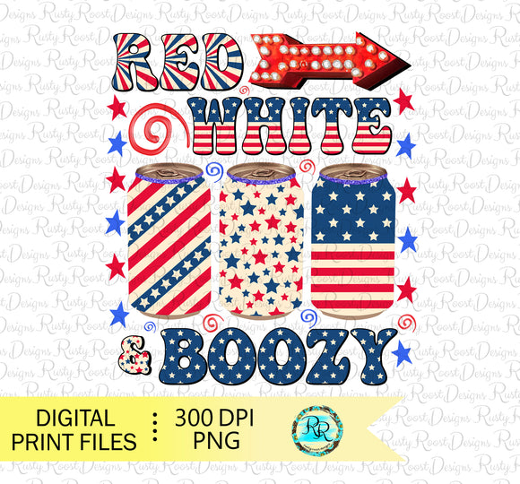 Red, White and Boozy Png sublimation designs downloads, 4th of July Png, Patriotic shirt design, Printable designs