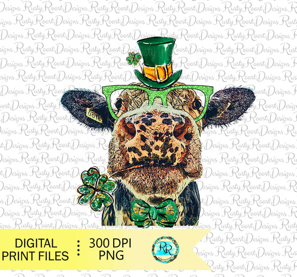 St. Patrick's day cow sublimation design