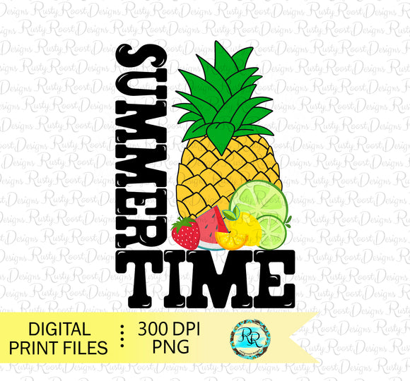 Summertime Pineapple Png, sublimation designs downloads, Summer, printable designs
