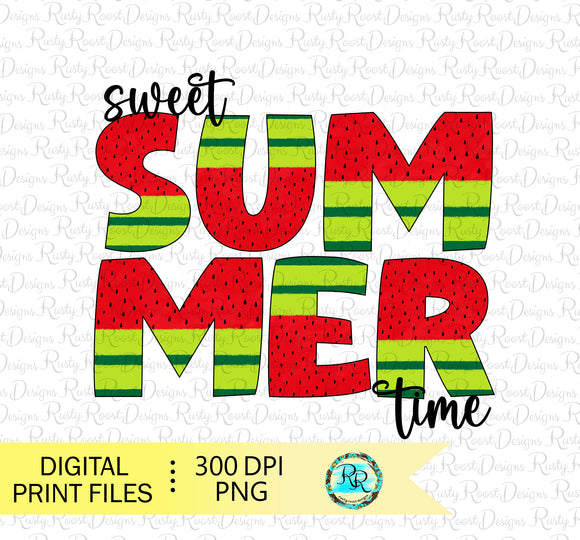 Sweet summertime Png, Summer sublimation designs, Watermelon text, printable designs