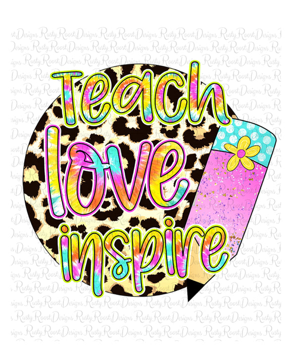 Teach Love Inspire png, Teacher sublimation designs downloads, Teaching png, School sublimation, Printable