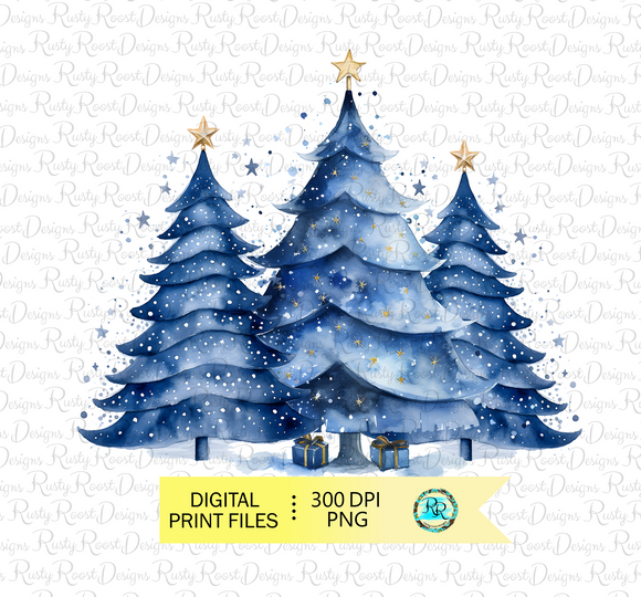 Blue Christmas PNG, Christmas tree clipart, Blue Christmas tree, Christmas sublimation Png designs, printable artwork