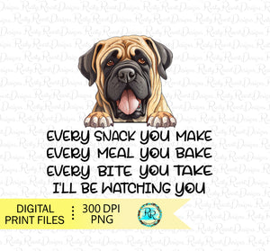 Mastiff Dog PNG, sublimation designs downloads, funny dog t-shirt designs, digital download, cute dog, printable art