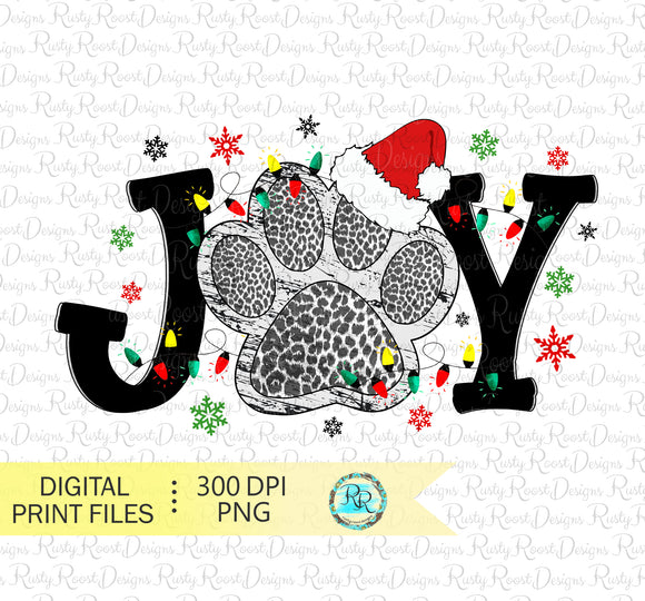 Merry Christmas paws png, Dog Christmas sublimation designs, Joy paw print png, paw print sublimation, pet gift Png design