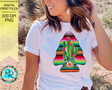 Cactus sublimation designs downloads, arrowhead serape png, western PNG, printable design