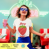 Berry sweet retro sublimation design