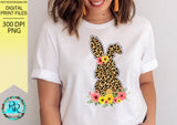 leopard Easter bunny sublimation design