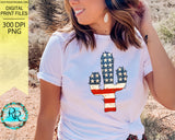 Cactus flag png, Cactus sublimation designs downloads, USA cactus flag, printable designs
