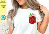 Christmas Pocket PNG, Christmas sublimation designs, Christmas shirt designs, printable design
