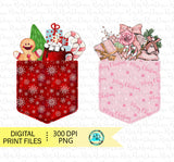 Christmas Pocket PNG, Christmas sublimation designs, Christmas shirt designs, printable design