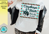 cowboys and beer sublimation design download