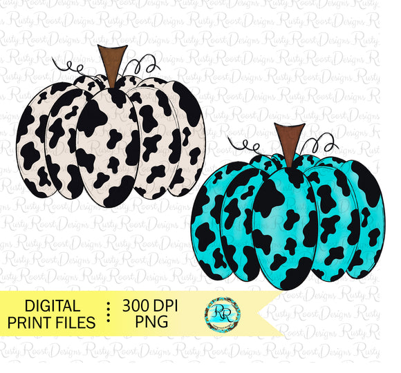Cowhide Pumpkins Png, Western sublimation designs, hand drawn, Western pumpkin, Printable artwork