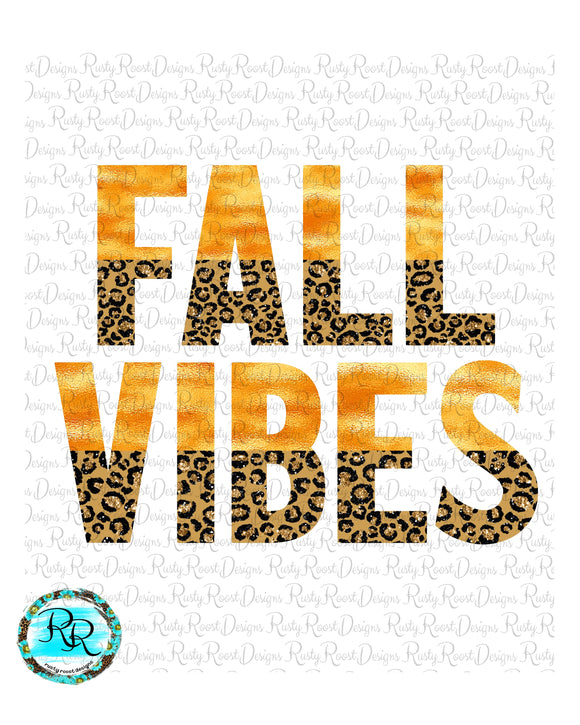 Fall Vibes PNG, Fall sublimation designs downloads, Fall leopard PNG, Printable artwork