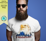 Freedom Eagle Png, Patriotic sublimation designs downloads, Eagle shirt designs