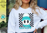 Freezin Season Happy Face Sublimation design, digital download, Retro Png design, printable artwork
