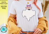 Cute Ghost Png, Halloween sublimation designs downloads, hand drawn, Printable designs