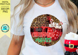 Hot Cocoa and Christmas Movies Png, Christmas sublimation designs, Merry Christmas shirt designs, leopard and plaid, printable design