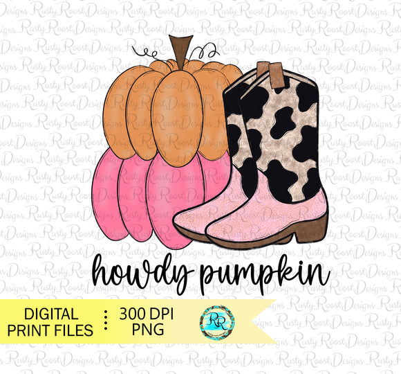 Howdy Pumpkin Png, Fall sublimation designs, Fall pumpkin png, country PNG, sublimation downloads, Western pumpkin, Printable artwork