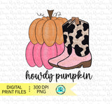 Howdy Pumpkin Png, Fall sublimation designs, Fall pumpkin png, country PNG, sublimation downloads, Western pumpkin, Printable artwork