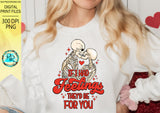 If I had feelings they'd be for you PNG, Valentines Day sublimation designs, Skeleton Valentine, Anti-Valentine