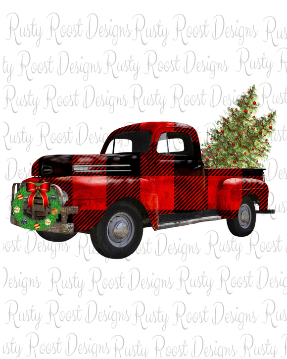 Buffalo plaid truck png, Christmas sublimation designs downloads, Christmas truck png, digital download, printable designs