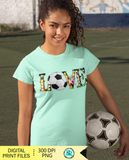 Love Soccer Png, Soccer sublimation designs downloads, Soccer digital design, Printable designs