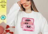 Valentine Tapes PNG, Valentines sublimation designs downloads, Retro Valentine PNG, Cassette tapes Png, shirt design, printable design