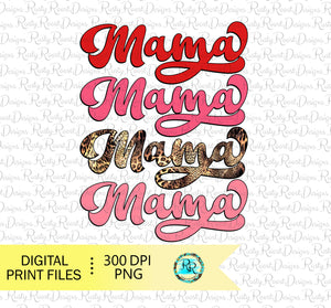 retro mama Png sublimation design