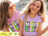 Mardi Gras PNG, sublimation designs downloads, Brush strokes, Printable designs