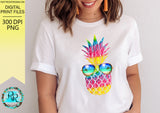 Pineapple with sunglasses PNG, Summer sublimation designs downloads, Pineapple Png, printable designs