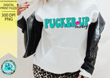 Pucker up Cowboy PNG, Valentine's sublimation designs downloads, printable design