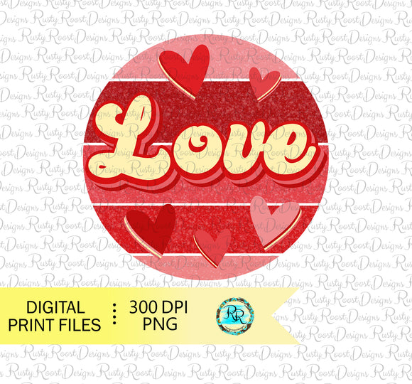 Valentine sublimation designs downloads, Retro Valentine png, digital download, Love png printable design